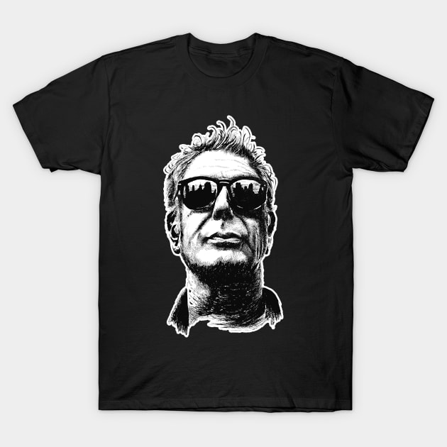 Vintage Retro Anthony Bourdain T-Shirt by KimberleeScomapu